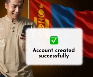 Image of the final step in account creation on the BizBet platform