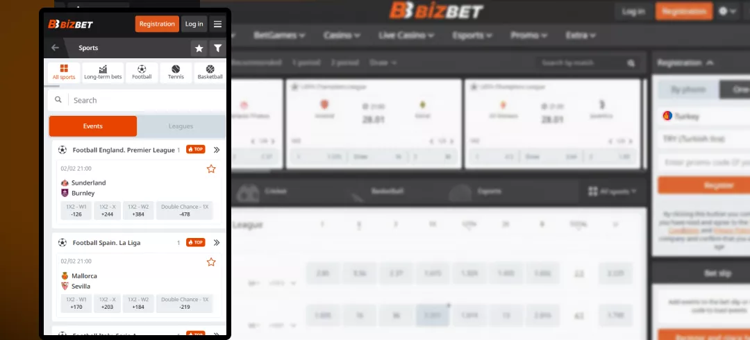 Image of Bizbet mobile App vs mobile Website