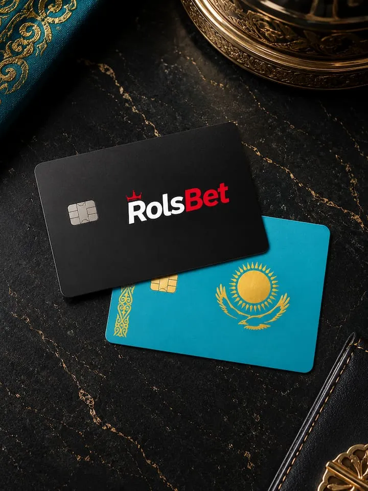 кредитные карты Rolsbet и Казахстан, символизирующие внесение депозит для ставок на Rolsbet Kz